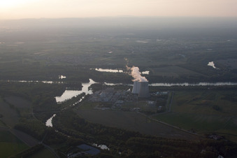 Philippsburg dans le département Bade-Wurtemberg, Allemagne d'un drone