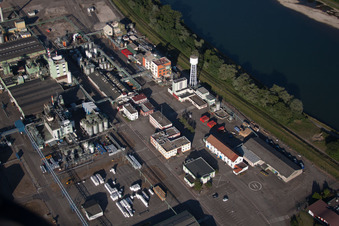 Lauterbourg dans le département Bas Rhin, France depuis l'avion