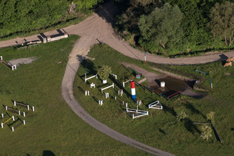 Haras de la Neée à Neewiller-près-Lauterbourg dans le département Bas Rhin, France hors des airs