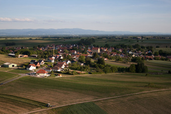 Oberlauterbach dans le département Bas Rhin, France hors des airs