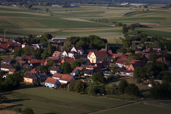 Oberlauterbach dans le département Bas Rhin, France vue du ciel