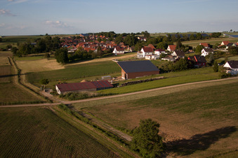 Vue oblique de Siegen dans le département Bas Rhin, France