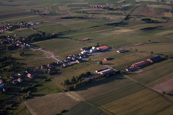 Vue oblique de Seebach dans le département Bas Rhin, France