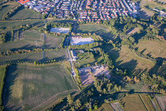 Vue aérienne de Club d'équitation et de conduite Durmersheim eV à le quartier Würmersheim in Durmersheim dans le département Bade-Wurtemberg, Allemagne