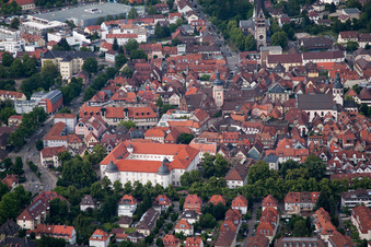 Vue aérienne de Verrouillage à Ettlingen dans le département Bade-Wurtemberg, Allemagne