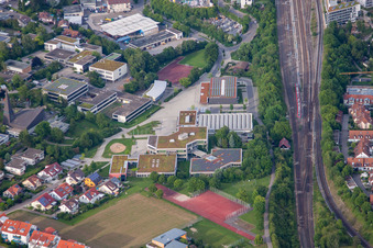 Photographie aérienne de Andreae-Gymnasium à Herrenberg dans le département Bade-Wurtemberg, Allemagne