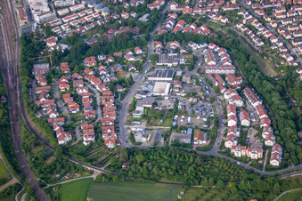 Vue aérienne de Rue Adler à Herrenberg dans le département Bade-Wurtemberg, Allemagne