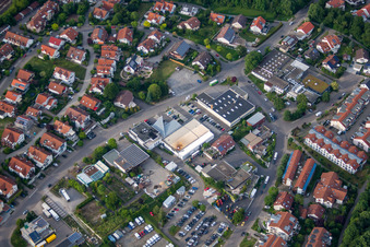 Vue aérienne de Concessionnaire automobile Weber à Herrenberg dans le département Bade-Wurtemberg, Allemagne