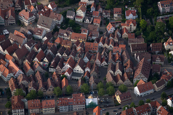 Vue aérienne de Sur le fossé à Herrenberg dans le département Bade-Wurtemberg, Allemagne