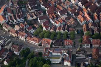 Vue aérienne de Bronngasse à Herrenberg dans le département Bade-Wurtemberg, Allemagne
