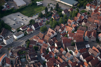 Vue aérienne de L'allée des grenouilles à Herrenberg dans le département Bade-Wurtemberg, Allemagne
