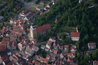 Vue aérienne de Kirchgasse à Herrenberg dans le département Bade-Wurtemberg, Allemagne