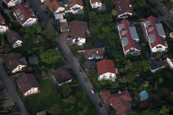 Vue aérienne de Rue Wilhelm à Herrenberg dans le département Bade-Wurtemberg, Allemagne