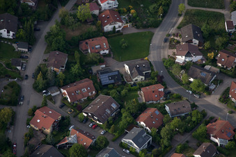 Vue aérienne de Kirchhalde Ehbühl à Herrenberg dans le département Bade-Wurtemberg, Allemagne