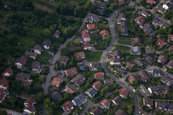 Vue oblique de Ehbühl Kirchhalde à Herrenberg dans le département Bade-Wurtemberg, Allemagne