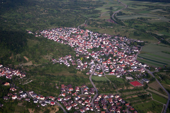 Vue aérienne de Du nord-ouest à le quartier Kayh in Herrenberg dans le département Bade-Wurtemberg, Allemagne