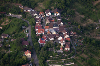 Vue aérienne de Waldstr à le quartier Mönchberg in Herrenberg dans le département Bade-Wurtemberg, Allemagne