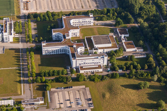 Photographie aérienne de Complexe immobilier de l'Institut Daimler TSS GmbH à le quartier Eselsberg in Ulm dans le département Bade-Wurtemberg, Allemagne