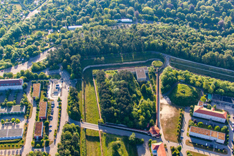 Vue aérienne de Tour hexagonale à le quartier Mitte in Ulm dans le département Bade-Wurtemberg, Allemagne
