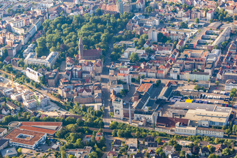 Vue aérienne de Brasserie Gold Oxen à le quartier Mitte in Ulm dans le département Bade-Wurtemberg, Allemagne