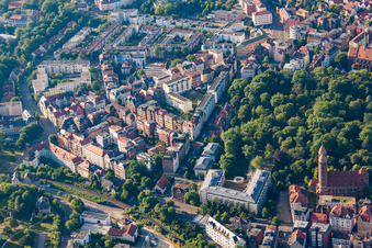 Vue aérienne de Centre pour personnes âgées Elisa à le quartier Mitte in Ulm dans le département Bade-Wurtemberg, Allemagne