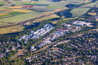 Vue aérienne de Complexe d'appartements Eichberg à le quartier Böfingen in Ulm dans le département Bade-Wurtemberg, Allemagne