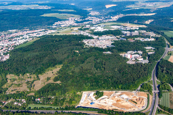 Vue aérienne de Campus universitaire vu de l'est à le quartier Eselsberg in Ulm dans le département Bade-Wurtemberg, Allemagne