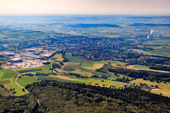 Vue aérienne de Vue de la ville depuis le nord à Ehingen dans le département Bade-Wurtemberg, Allemagne