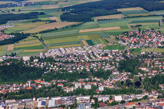 Vue aérienne de Colonie de Telawallee à le quartier Birkendorf in Biberach an der Riß dans le département Bade-Wurtemberg, Allemagne