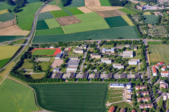 Vue aérienne de Institut universitaire de police pour l'éducation et la formation à Biberach an der Riß dans le département Bade-Wurtemberg, Allemagne