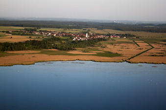 Vue aérienne de Quartier de Kappel à Alleshausen à Oggelshausen dans le département Bade-Wurtemberg, Allemagne