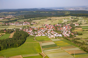 Vue aérienne de Quartier Mähringen in Kusterdingen dans le département Bade-Wurtemberg, Allemagne