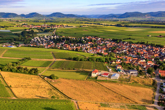 Zone commerciale à Gerlachsgärten à Insheim dans le département Rhénanie-Palatinat, Allemagne hors des airs