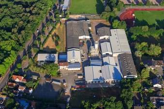 Vue aérienne de Zone commerciale Quartier Lanzet à Herxheim bei Landau dans le département Rhénanie-Palatinat, Allemagne