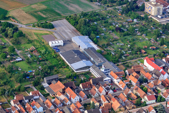 Vue aérienne de DBK à Hintergraben à Kandel dans le département Rhénanie-Palatinat, Allemagne