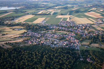 Scheibenhard dans le département Bas Rhin, France depuis l'avion