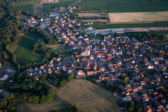 Niederrœdern dans le département Bas Rhin, France depuis l'avion
