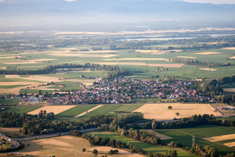 Roppenheim dans le département Bas Rhin, France vue d'en haut