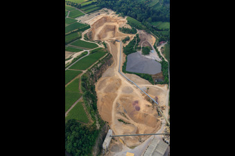 Vue aérienne de Carrière Merdingen à Merdingen dans le département Bade-Wurtemberg, Allemagne
