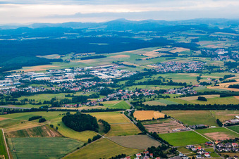 Vue aérienne de Du sud-ouest à le quartier Welkers in Eichenzell dans le département Hesse, Allemagne
