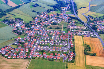 Vue aérienne de Vue du sud-est à le quartier Maberzell in Fulda dans le département Hesse, Allemagne