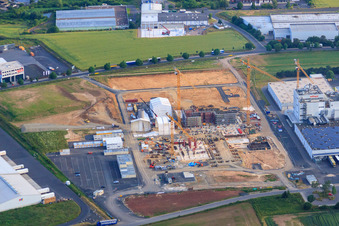 Vue aérienne de Zone industrielle avec Milupa à Schleyerstr à le quartier Besges in Fulda dans le département Hesse, Allemagne
