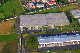 Vue aérienne de Logistique Zufall à le quartier Besges in Fulda dans le département Hesse, Allemagne