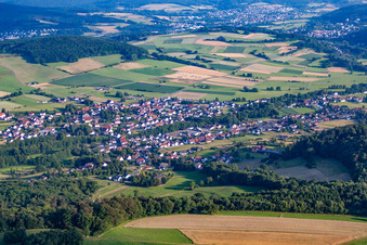 Vue aérienne de Quartier Eckardroth in Bad Soden-Salmünster dans le département Hesse, Allemagne