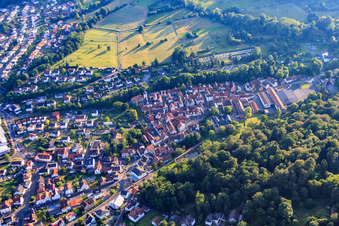Vue aérienne de Château Wächtersbach à Wächtersbach dans le département Hesse, Allemagne