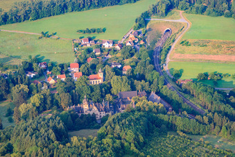 Vue aérienne de Ramholz dans le département Hesse, Allemagne