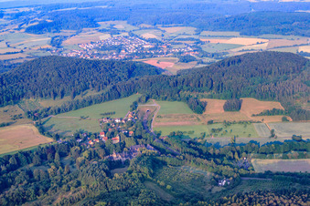 Vue aérienne de Tunnel ferroviaire Ramholz à le quartier Ramholz in Schlüchtern dans le département Hesse, Allemagne