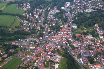 Vue aérienne de (Rhon) à Gersfeld dans le département Hesse, Allemagne