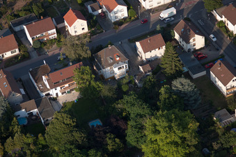 Quartier Dannstadt in Dannstadt-Schauernheim dans le département Rhénanie-Palatinat, Allemagne vu d'un drone
