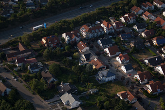 Vue aérienne de Martinsring à le quartier Dannstadt in Dannstadt-Schauernheim dans le département Rhénanie-Palatinat, Allemagne